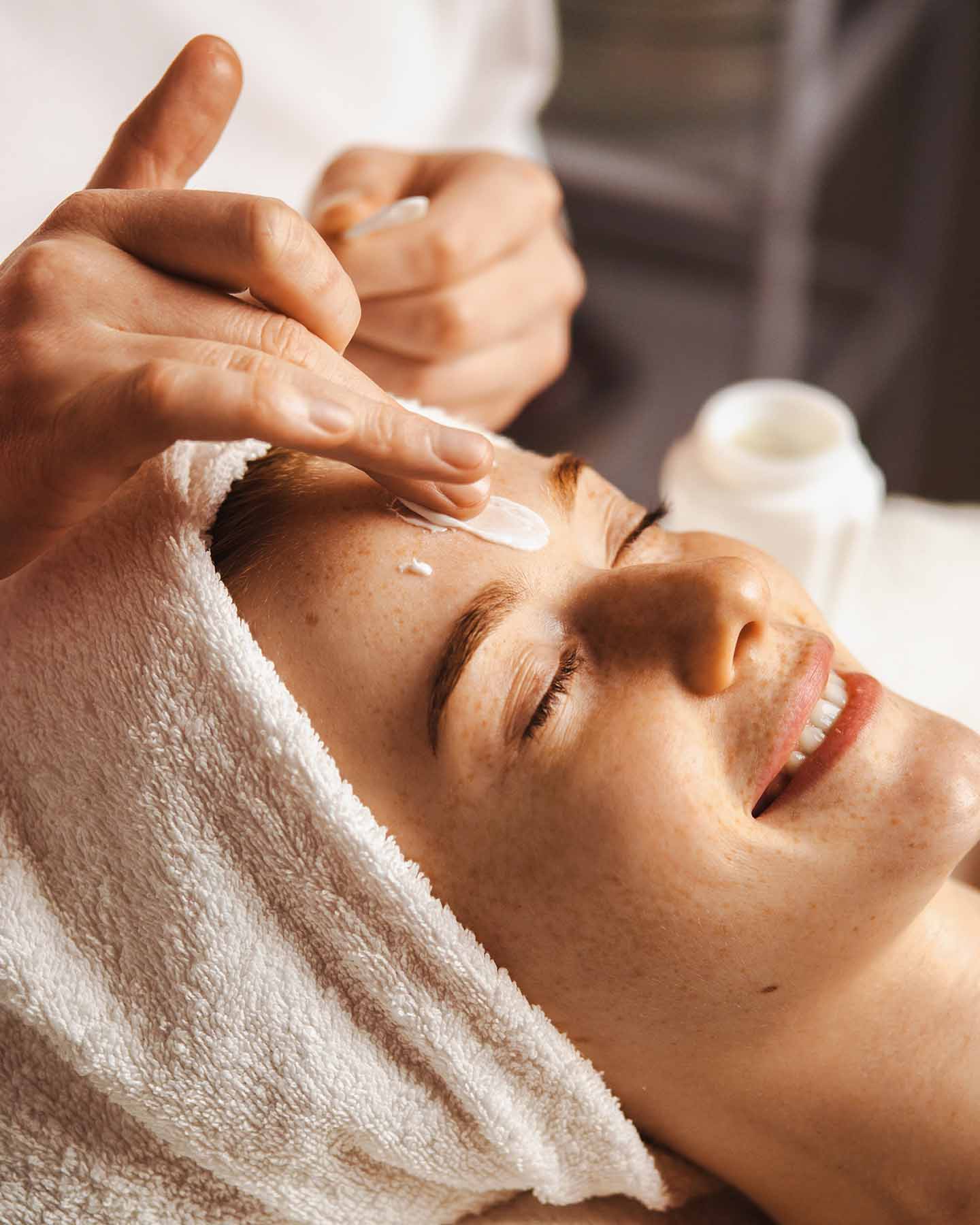 Tala Skin lady having skin care treatment